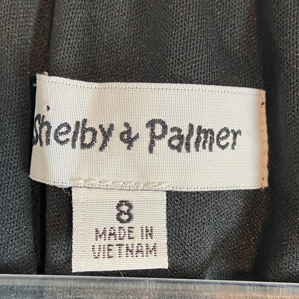 Shelby & Palmer Black White Polka Dot Ruffle Sleeveless Shift Dress Size 8 - Picture 5 of 8